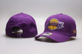 NBA Los Angeles Lakers New Era Curved Brim 9TWENTY Adjustable Cap Purple 5007