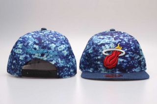 NBA Miami Heat Mitchell & Ness Adjustable Cap Blue Navy 5003