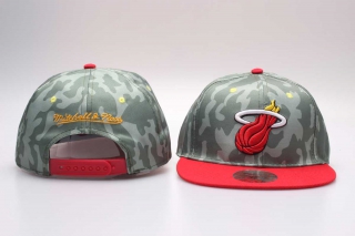 NBA Miami Heat Mitchell & Ness Adjustable Cap Camo Red 5004