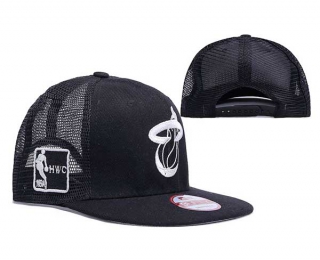 NBA Miami Heat New Era Hardwood Classics Sidepatch Trucker Mesh 9FIFTY Snapback Cap Black 5011