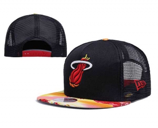 NBA Miami Heat New Era Trucker Mesh 9FIFTY Snapback Cap Black 5012