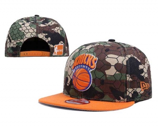 NBA New York Knicks New Era Hardwood Classics Sidepatch 9FIFTY Snapback Cap Camo Orange 5005