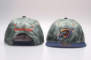 NBA Oklahoma City Thunder Mitchell & Ness Adjustable Cap Camo Navy 5002