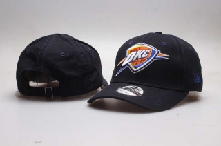 NBA Oklahoma City Thunder New Era Curved Brim 9TWENTY Adjustable Cap Black 5003