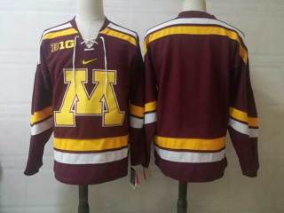 Men's NCAA College Minnesota Golden Gophers Blank Ice Hockey Nike Stitched Jersey Maroon