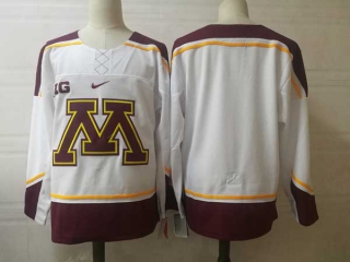 Men's NCAA College Minnesota Golden Gophers Blank Ice Hockey Nike Stitched Jersey White