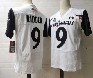 Men's NCAA College Cincinnati Bearcats #9 Desmond Ridder Football Under Armour Stitched Jersey White