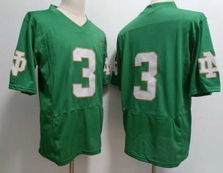 Men's NCAA College Notre Dame Fighting Irish #3 Joe Montana Football Under Armour Stitched Jersey Green (1)