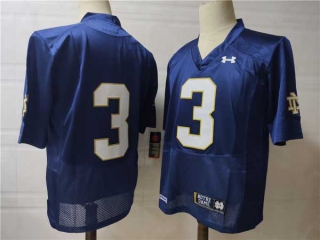 Men's NCAA College Notre Dame Fighting Irish #3 Joe Montana Football Under Armour Stitched Jersey Navy (1)