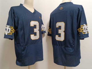 Men's NCAA College Notre Dame Fighting Irish #3 Joe Montana Football Under Armour Stitched Jersey Navy (2)