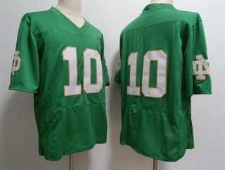 Men's NCAA College Notre Dame Fighting Irish #10 Sam Hartman Football Under Armour Stitched Jersey Green (1)