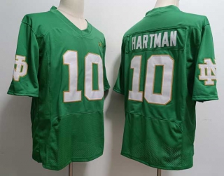 Men's NCAA College Notre Dame Fighting Irish #10 Sam Hartman Football Under Armour Stitched Jersey Green (2)