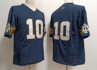 Men's NCAA College Notre Dame Fighting Irish #10 Sam Hartman Football Under Armour Stitched Jersey Navy (3)