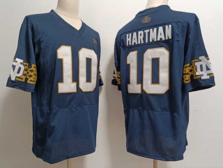 Men's NCAA College Notre Dame Fighting Irish #10 Sam Hartman Football Under Armour Stitched Jersey Navy (4)