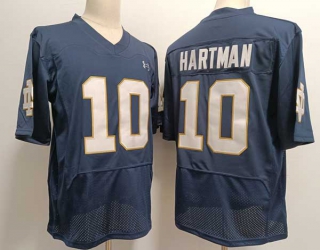 Men's NCAA College Notre Dame Fighting Irish #10 Sam Hartman Football Under Armour Stitched Jersey Navy (2)