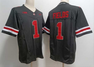 Men's NCAA College Ohio State Buckeyes #1 Justin Fields Football Nike Stitched Jersey Black (2)