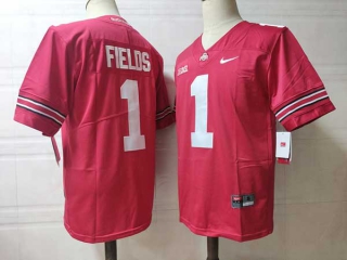 Men's NCAA College Ohio State Buckeyes #1 Justin Fields Football Nike Stitched Jersey Red