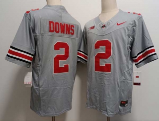 Men's NCAA College Ohio State Buckeyes #2 Caleb Downs Football Nike Stitched Jersey Gray