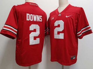 Men's NCAA College Ohio State Buckeyes #2 Caleb Downs Football Nike Stitched Jersey Red