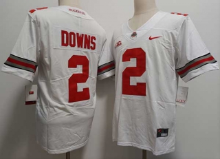 Men's NCAA College Ohio State Buckeyes #2 Caleb Downs Football Nike Stitched Jersey White