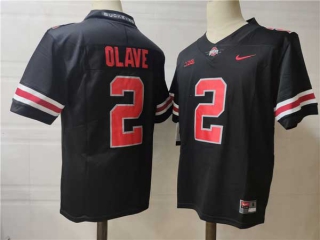 Men's NCAA College Ohio State Buckeyes #2 Chris Olave Football Nike Stitched Jersey Black (1)