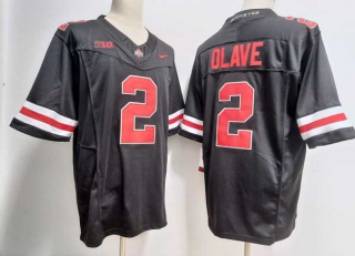 Men's NCAA College Ohio State Buckeyes #2 Chris Olave Football Nike Stitched Jersey Black (2)