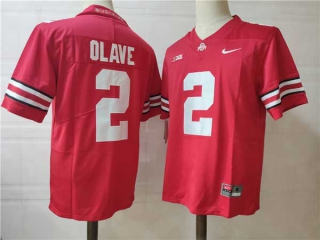 Men's NCAA College Ohio State Buckeyes #2 Chris Olave Football Nike Stitched Jersey Red