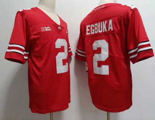 Men's NCAA College Ohio State Buckeyes #2 Emeka Egbuka Football Nike Stitched Jersey Red