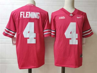 Men's NCAA College Ohio State Buckeyes #4 Julian Fleming Football Nike Stitched Jersey Red