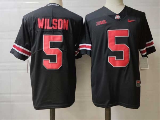 Men's NCAA College Ohio State Buckeyes #5 Garrett Wilson Football Nike Stitched Jersey Black