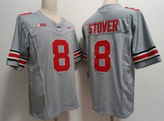 Men's NCAA College Ohio State Buckeyes #8 Cade Stover Football Nike Stitched Jersey Gray