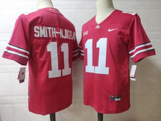 Men's NCAA College Ohio State Buckeyes #11 Jaxon Smith-Njigba Football Nike Stitched Jersey Red