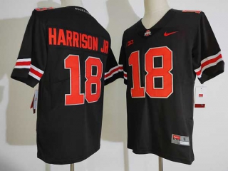 Men's NCAA College Ohio State Buckeyes #18 Marvin Harrison Jr. Football Nike Stitched Jersey Black (1)