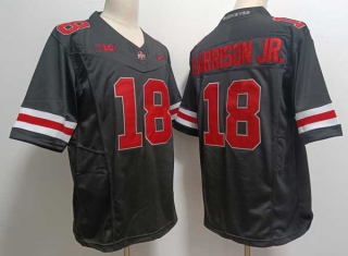 Men's NCAA College Ohio State Buckeyes #18 Marvin Harrison Jr. Football Nike Stitched Jersey Black (2)