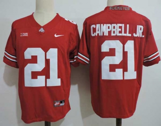 Men's NCAA College Ohio State Buckeyes #21 Parris Campbell Football Nike Stitched Jersey Red