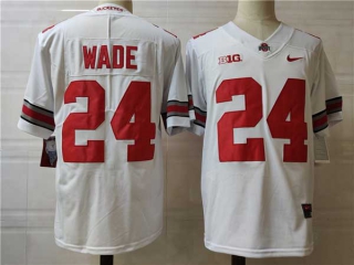 Men's NCAA College Ohio State Buckeyes #24 Shaun Wade Football Nike Stitched Jersey White