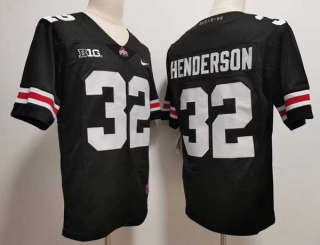 Men's NCAA College Ohio State Buckeyes #32 TreVeyon Henderson Football Nike Stitched Jersey Black (2)