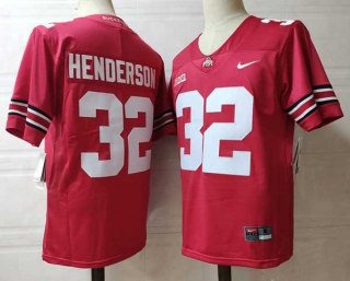 Men's NCAA College Ohio State Buckeyes #32 TreVeyon Henderson Football Nike Stitched Jersey Red