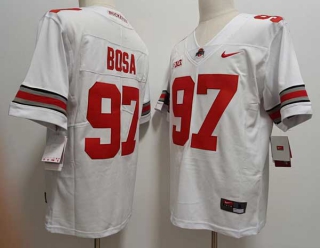 Men's NCAA College Ohio State Buckeyes #97 Nick Bosa Football Nike Stitched Jersey White