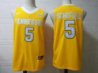 Men's NCAA College Tennessee Volunteers #5 Admiral Schofield Basketball Nike Stitched Jersey Yellow