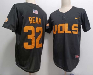 Men's NCAA College Tennessee Volunteers #32 Drew Beam Baseball Nike Stitched Jersey Black