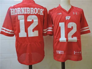 Men's NCAA College Wisconsin Badgers #12 Alex Hornibrook Football Under Armour Stitched Jersey Red