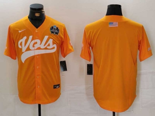 Men's NCAA College Tennessee Volunteers Blank Nike Baseball Stitched Jersey Orange (2)