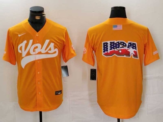 Men's NCAA College Tennessee Volunteers Blank Nike Baseball Stitched Jersey Orange (3)