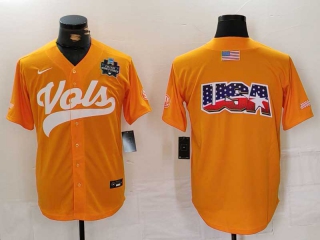 Men's NCAA College Tennessee Volunteers Blank Nike Baseball Stitched Jersey Orange (4)