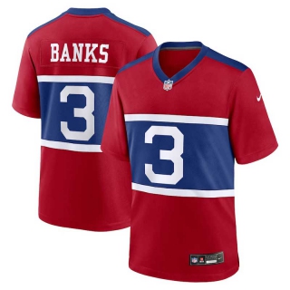 Men's NFL New York Giants #3 Deonte Banks Century Red Alternate Vapor FUSE Limited Stitched Jersey