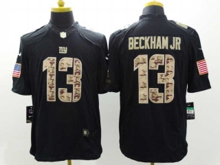 Men's NFL New York Giants #13 Odell Beckham Jr Black Camo Salute To Service Limited Stitched Jersey