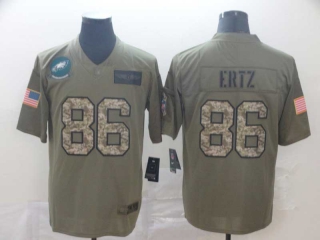 Men's NFL Philadelphia Eagles #86 Zach Ertz Olive Camo Salute To Service Limited Stitched Jersey