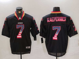 Men's NFL San Francisco 49ers #7 Colin Kaepernick Black Nike USA Flag Football Stitched Jersey