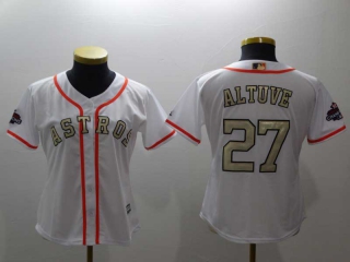 Women's MLB Houston Astros #27 Jose Altuve White 2022 World Series Champions Cool Base Baseball Jersey